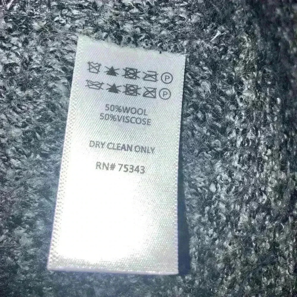 Tahari Wool Blend Jacket Asymmetrical Zip Moto Grey Jacket - Picture 10 of 12